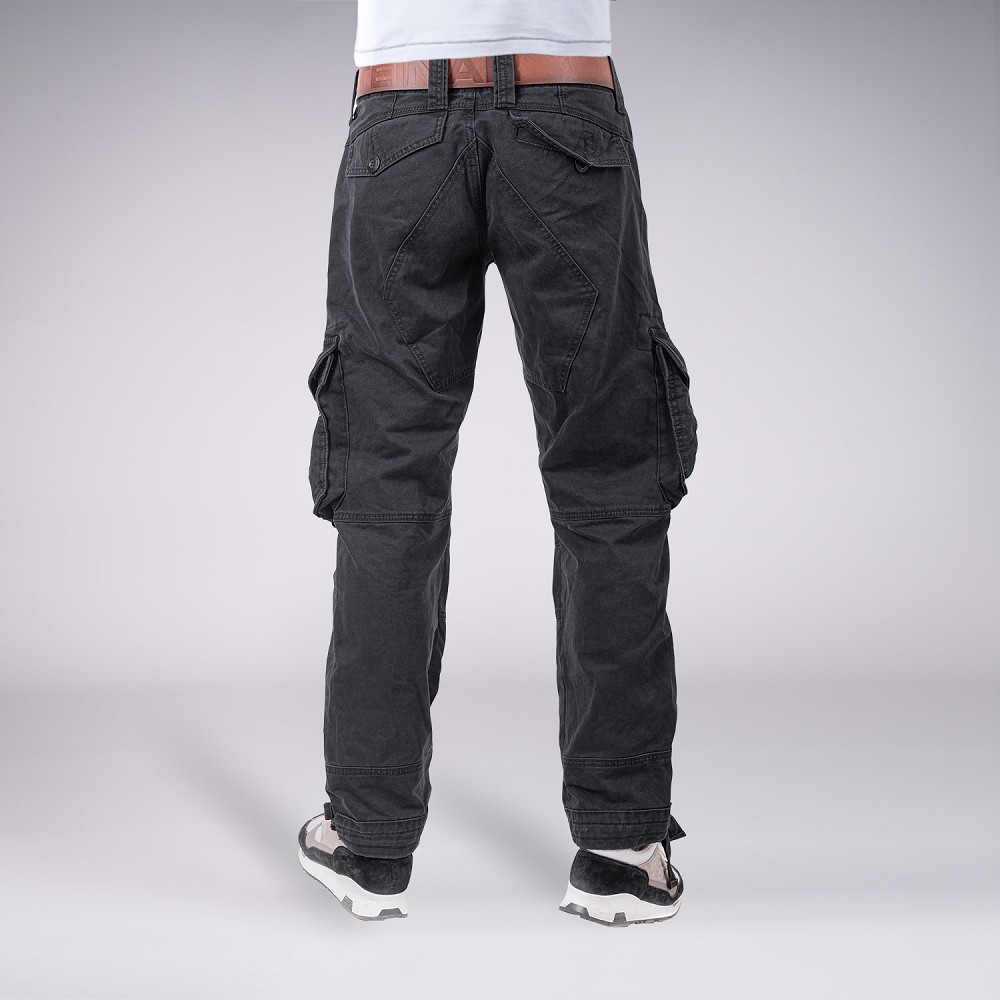 CARGOHOSE FOLKMER SCHWARZ (O. GÜRTEL)