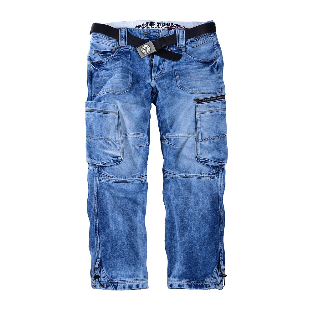 BROR CARGO JEANS – LIGHT BLUE DENIM (without belt)