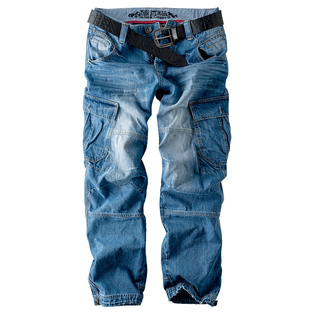 CARGOJEANS SIGVALDI DENIM-BLAU (O. GÜRTEL)