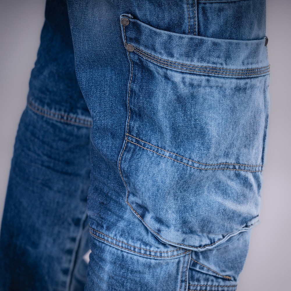 BROR CARGO JEANS – LIGHT BLUE DENIM (without belt)