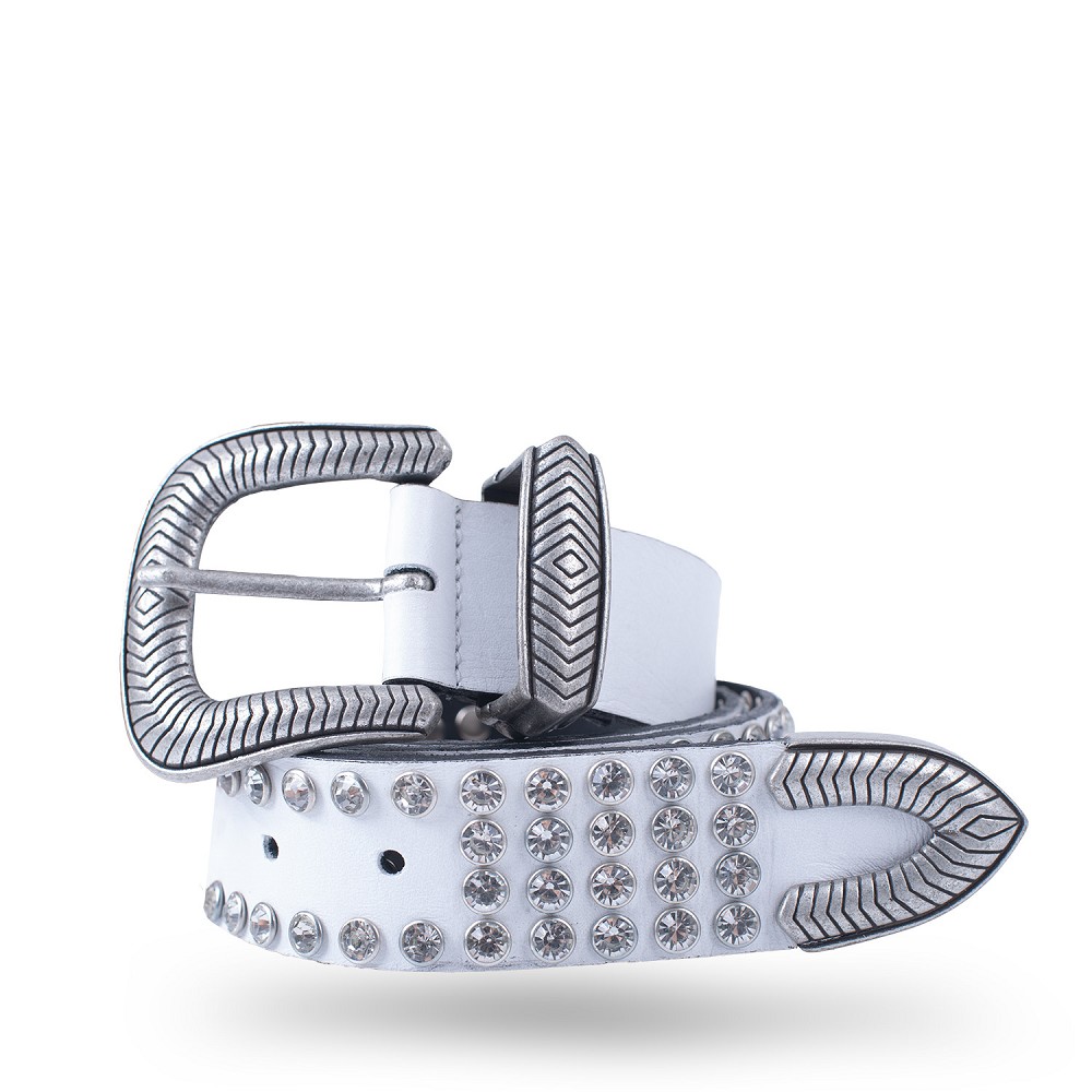 DAMEN-LEDERGÜRTEL RHINESTONE
