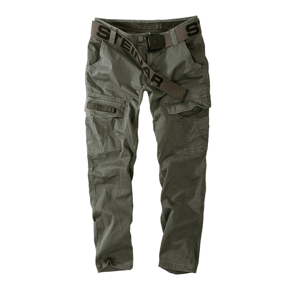 CARGOHOSE EGGERT III OLIV (O. GÜRTEL)