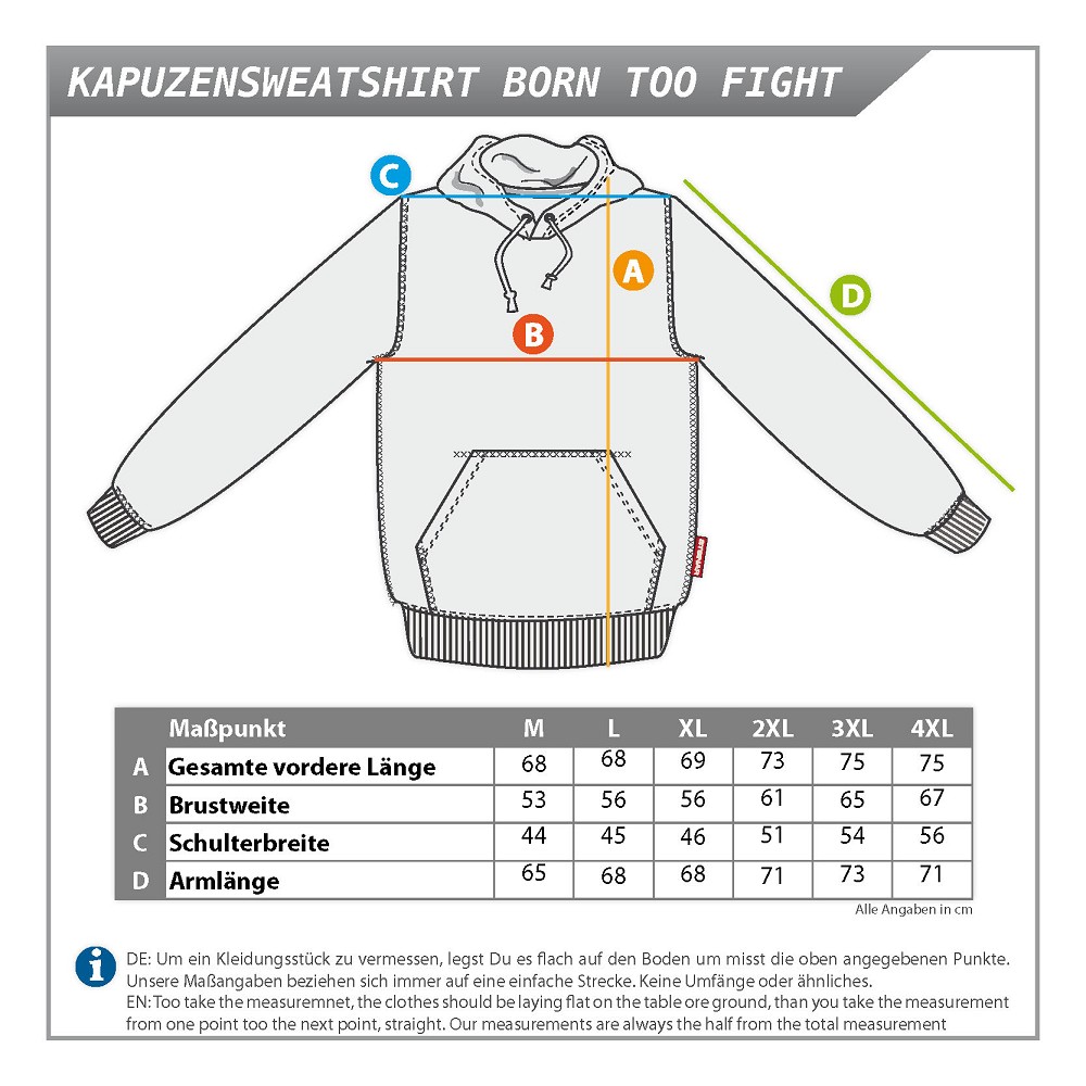 KAPUZENSWEATSHIRT BORN TO FIGHT