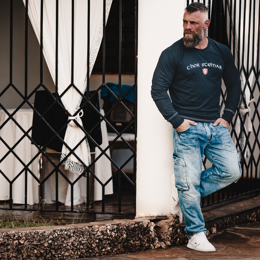 BROR CARGO JEANS – LIGHT BLUE DENIM (without belt)