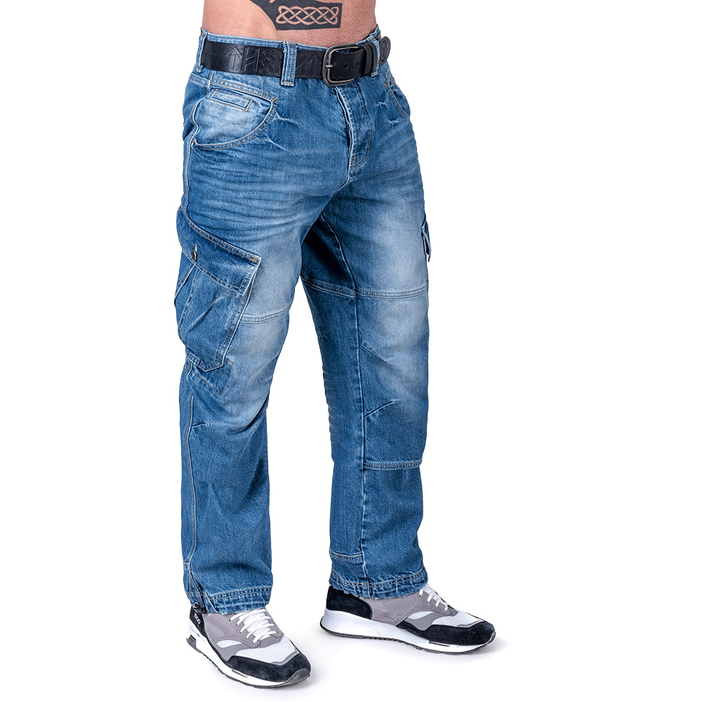 CARGOJEANS SIGVALDI DENIM-BLAU (O. GÜRTEL)