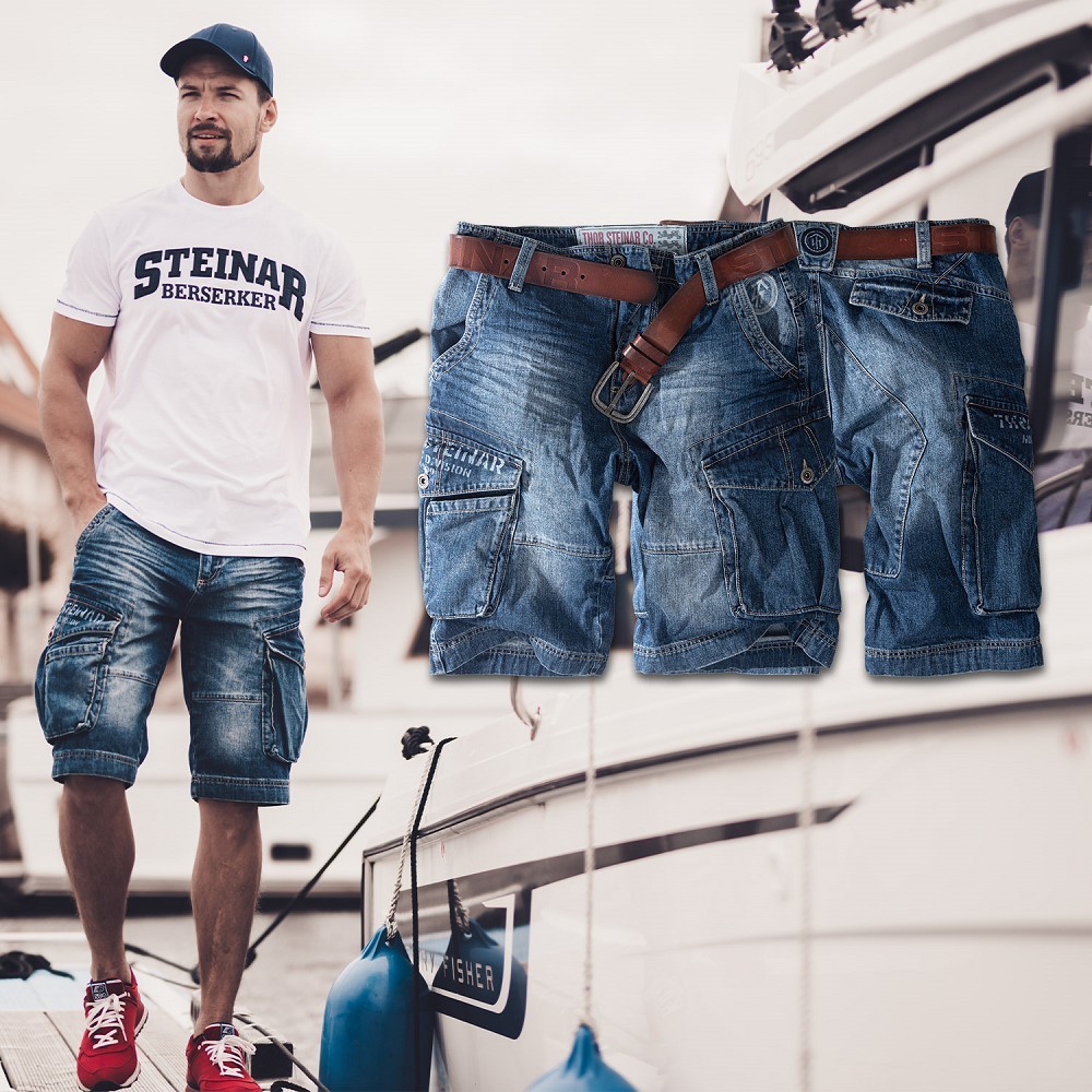 CARGO JEAN SHORTS STAHLHEIM (WITHOUT BELT) CARGO JEAN SHORTS STAHLHEIM (WITHOUT BELT)
