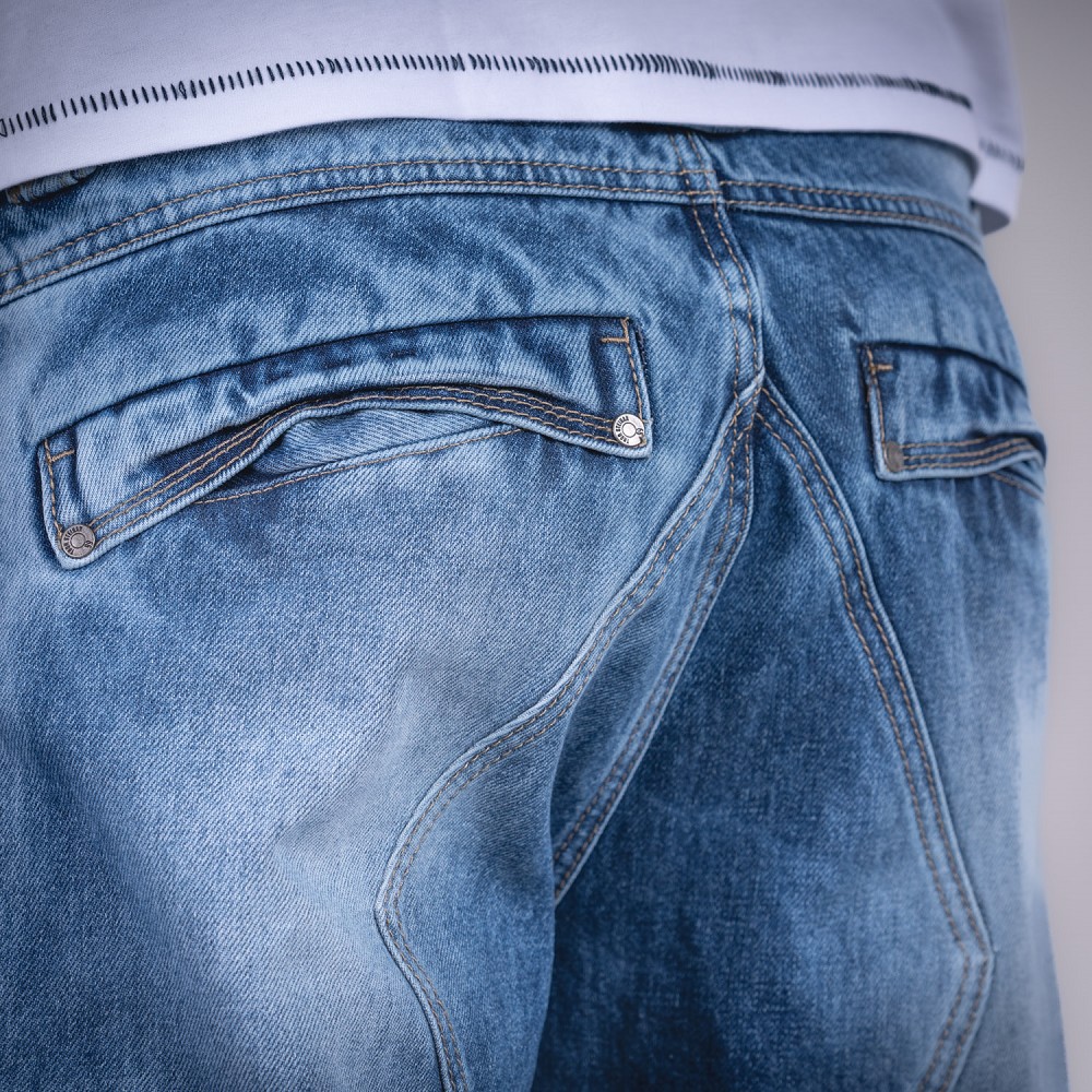 BROR CARGO JEANS – LIGHT BLUE DENIM (without belt)