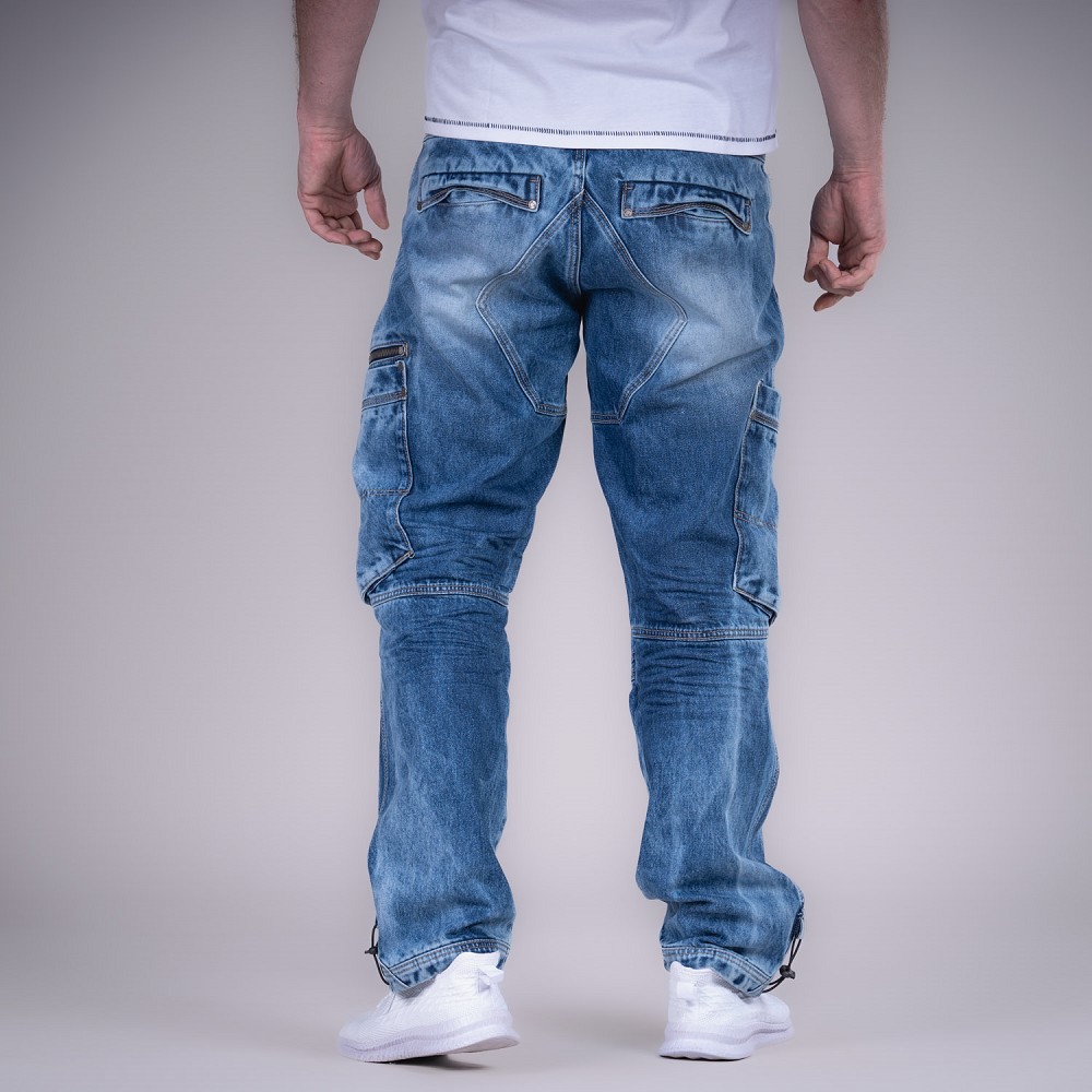 BROR CARGO JEANS – LIGHT BLUE DENIM (without belt)