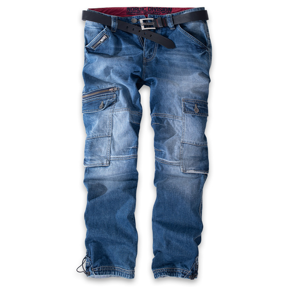 CARGOJEANS OYVIND DENIM-LIGHTBLUE (O. GÜRTEL)